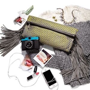 Vince Camuto Fringe Clutch